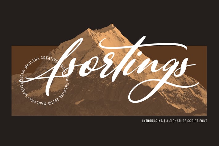 Asortings Signature Script Font