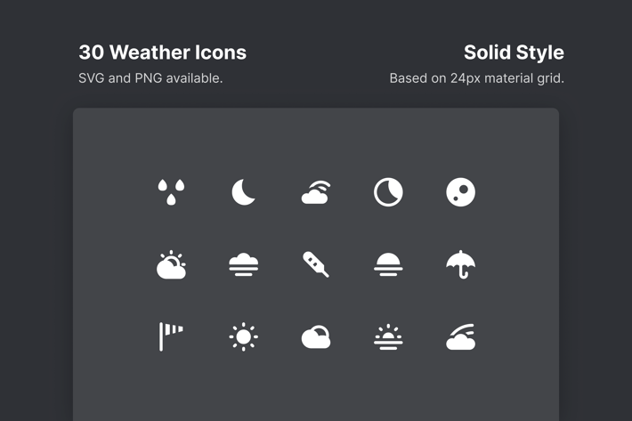 Weather Icons - Solid Style