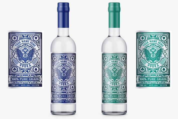 Vintage Vodka Label Layout