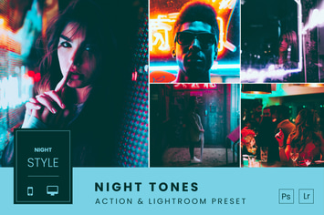 Night Tones Action & Lightroom Preset