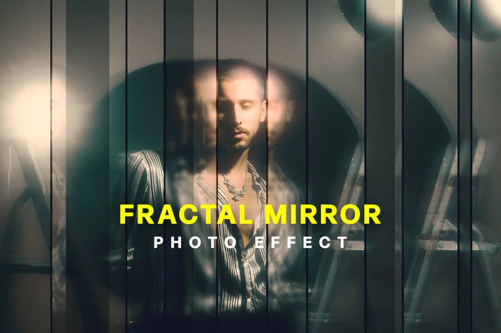 Strip Fractal Mirror Photo Effect