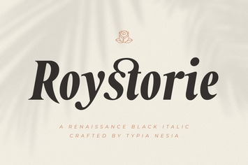 Roystorie Bold / Black Italic - Retro Font