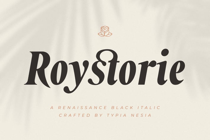 Roystorie Bold / Black Italic - Retro Font