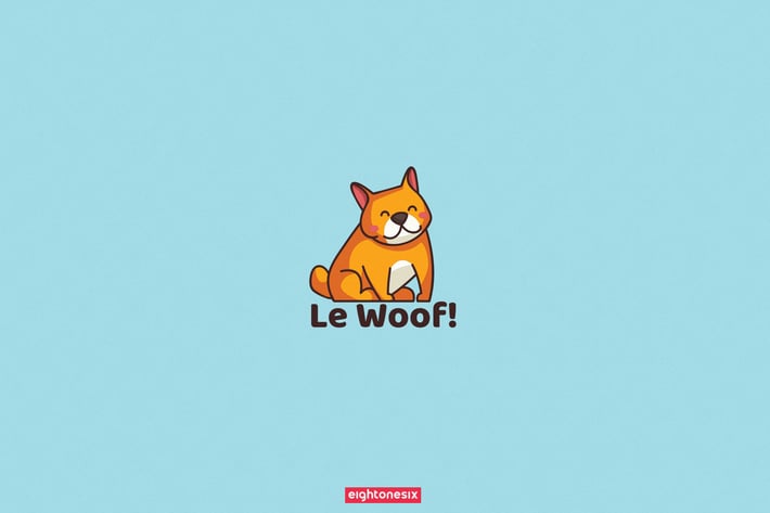 Hand-Drawn Cute Dog Logo Template