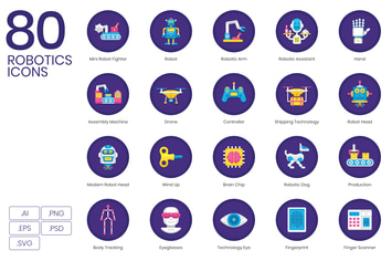 80 Robotics Icons