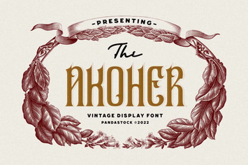 Akoher - Ornamental Font