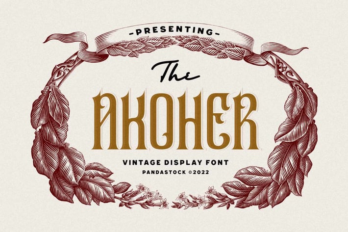 Akoher - Ornamental Font