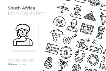 South Africa Outline Icon