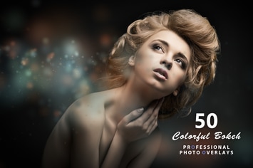50 Colorful Bokeh Photo Overlays