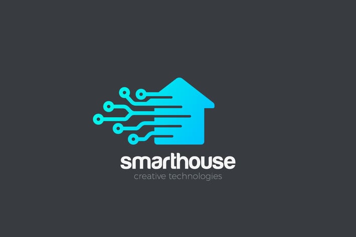 Logo Smart House digital Technology abstract