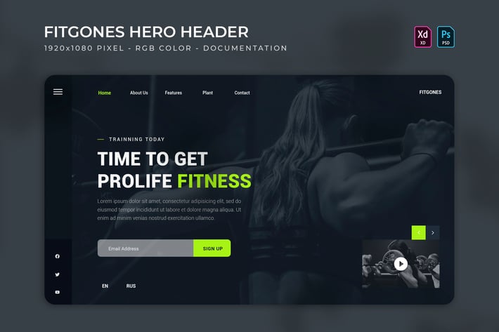 Fitgones | Hero Header