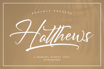 Hatthews Modern Script Font