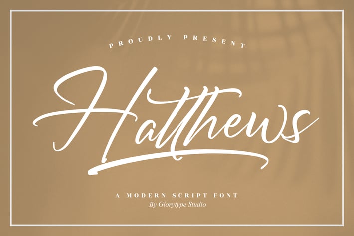 Hatthews Modern Script Font