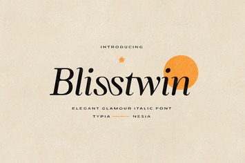 Blisstwin - Elegant Glamour Italic Serif