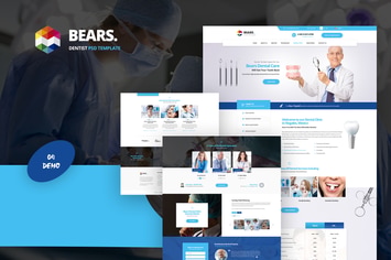Bear's - Medical Dentist PSD Template