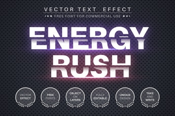 Energy ruh - editable text effect  for illustrator