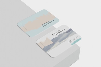 Business Card Mockup Round Corners