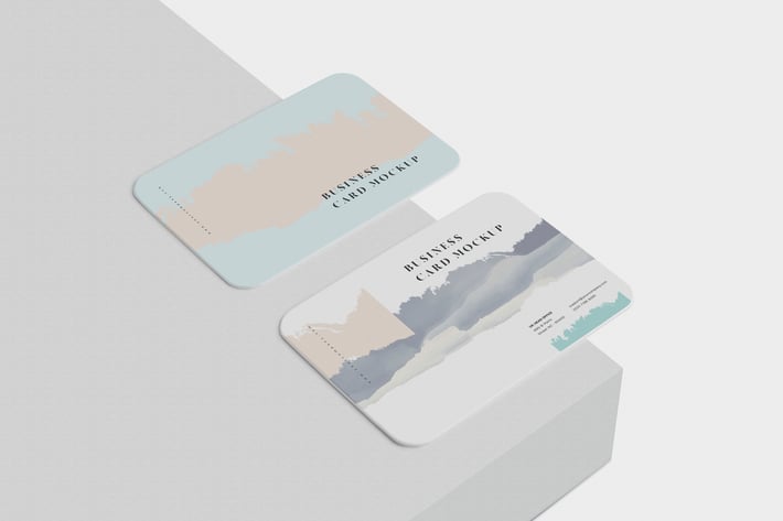 Business Card Mockup Round Corners