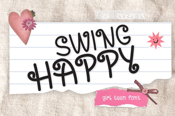 Swing Happy – Girl Teen Font