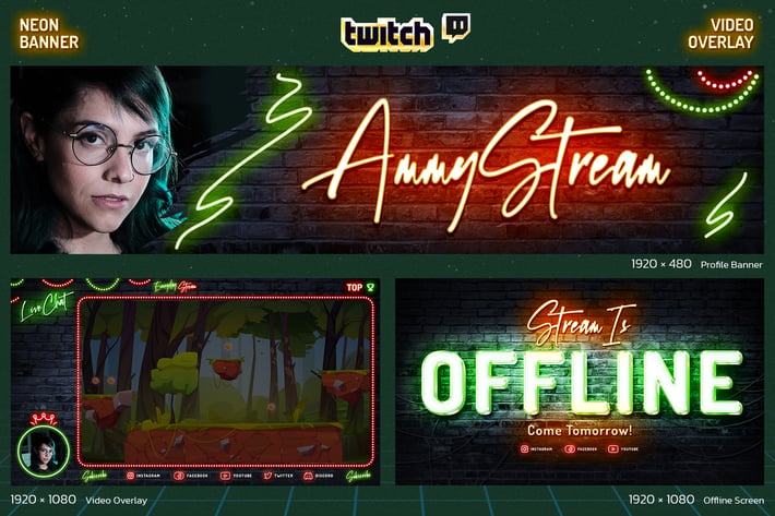 Twitch Neon Gamer