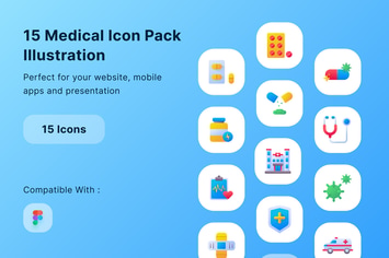 15 Medical Icon Pack Illustration