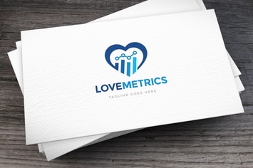 Metrics Love Logo Template