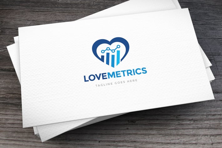 Metrics Love Logo Template