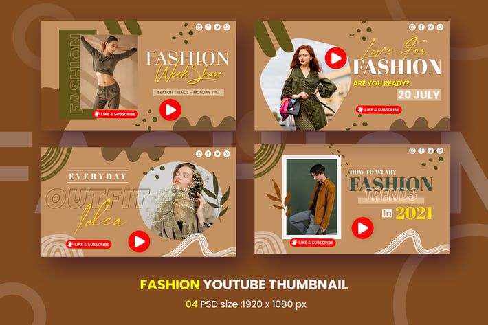 Fashion Trend Youtube Thumbnail Template