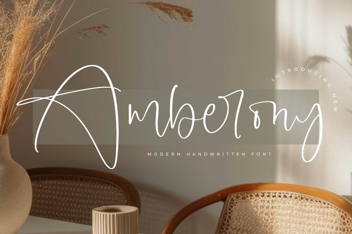 Amberony Modern Handwritten Font