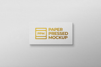 Logo Mockup Paper Pressed
