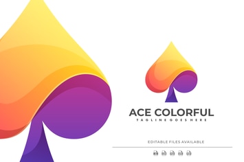 Ace Gradient Colorful Logo