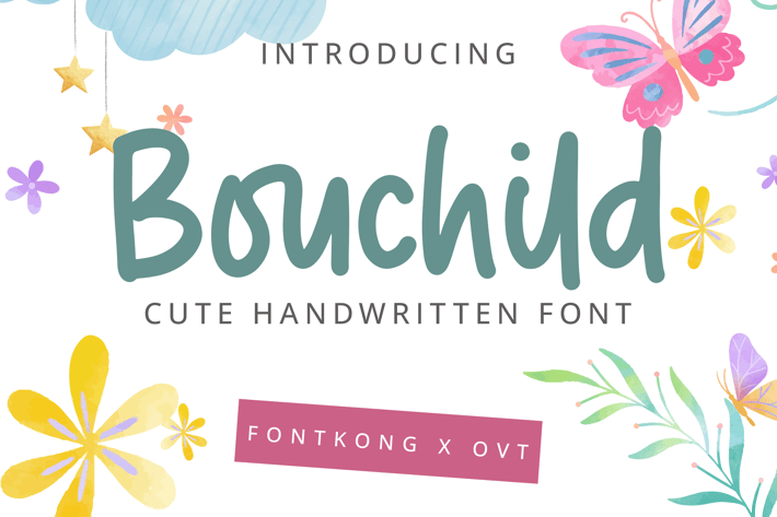 Bouchild - A Cute Handwritten Font