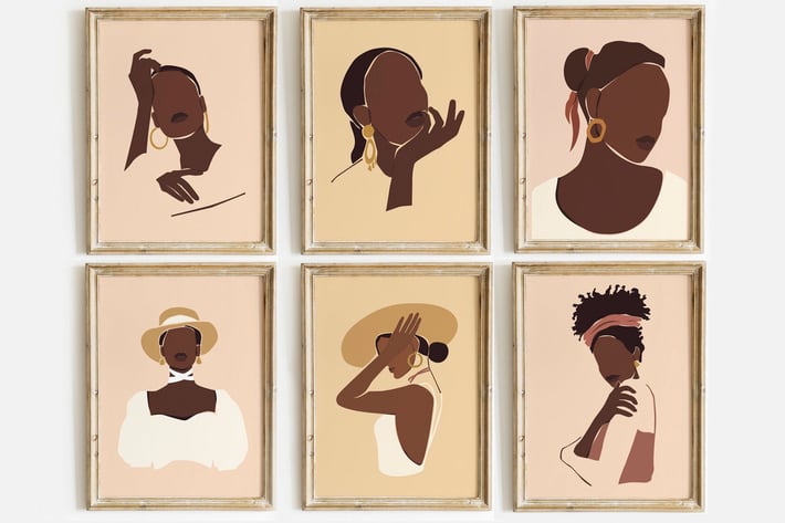 African Girls Portrait Prints