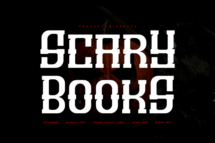 Scary Books - Halloween & Bloody Font