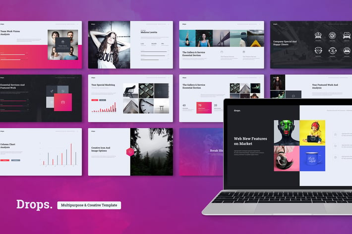DROPS Creative Presentation Template (PowerPoint)
