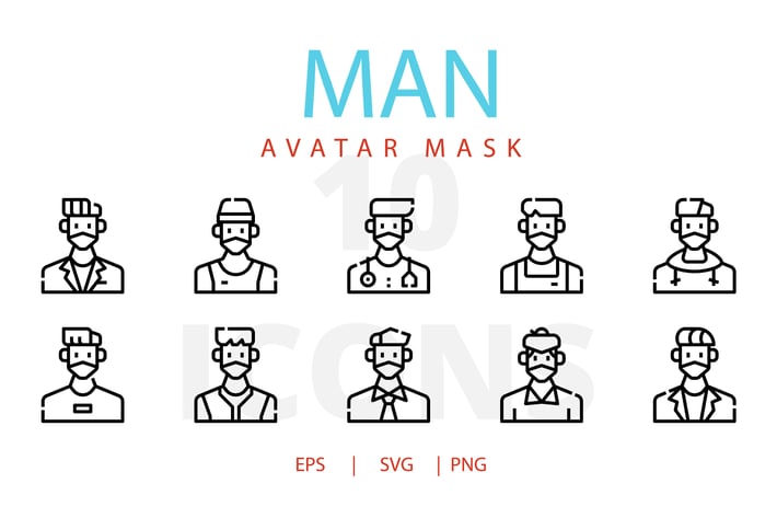 Man avatar mask