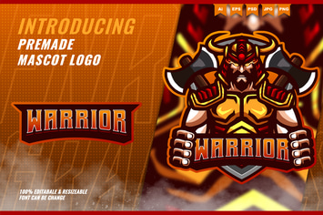 Axes Warrior - Mascot Esport Logo Template