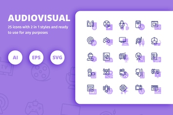 Audiovisual (Line and Solid)
