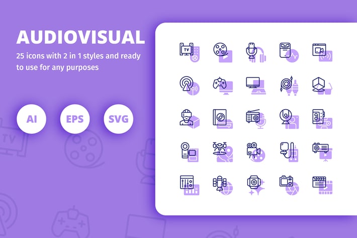Audiovisual (Line and Solid)