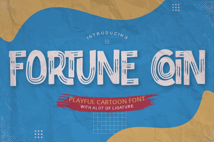 Fortune Coin - Ligature Cartoon Display font 