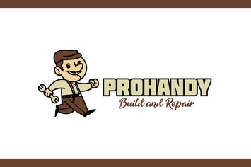 Retro Cartoon Handyman Mascot Character Logo