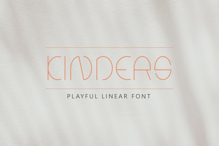 Kinders - Thin Linear Font