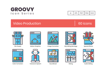 60 Video Production Icons
