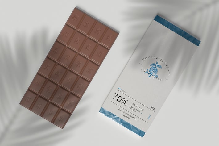 Wrapped Chocolate Mockup