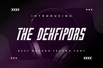The Dehfipors - Modern Techno Font