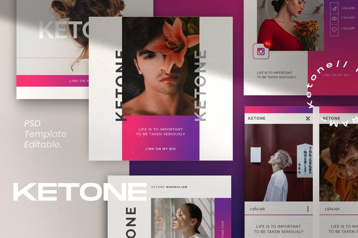Ketone Pack 1 - Instagram Post + Stories