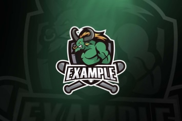 Green Buffalo sport and esports logos