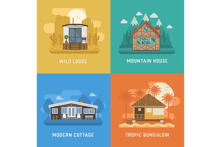 Houses and Living Places Set
