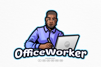 Office Worker Business Logo