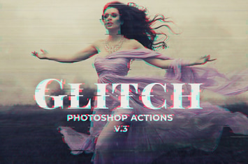 Glitch Photoshop PSD Template Ver. 3